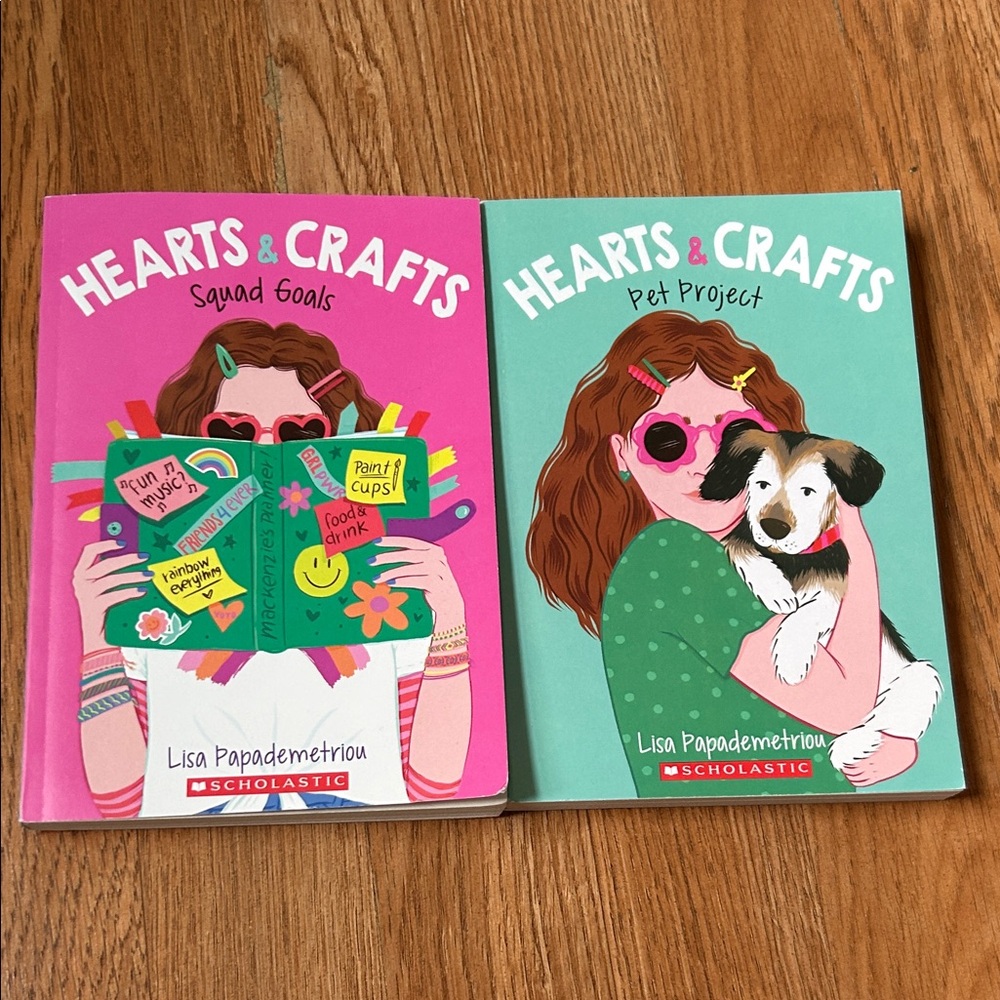 Scholastic Hearts & Crafts Pair — Pink and Teal Covers